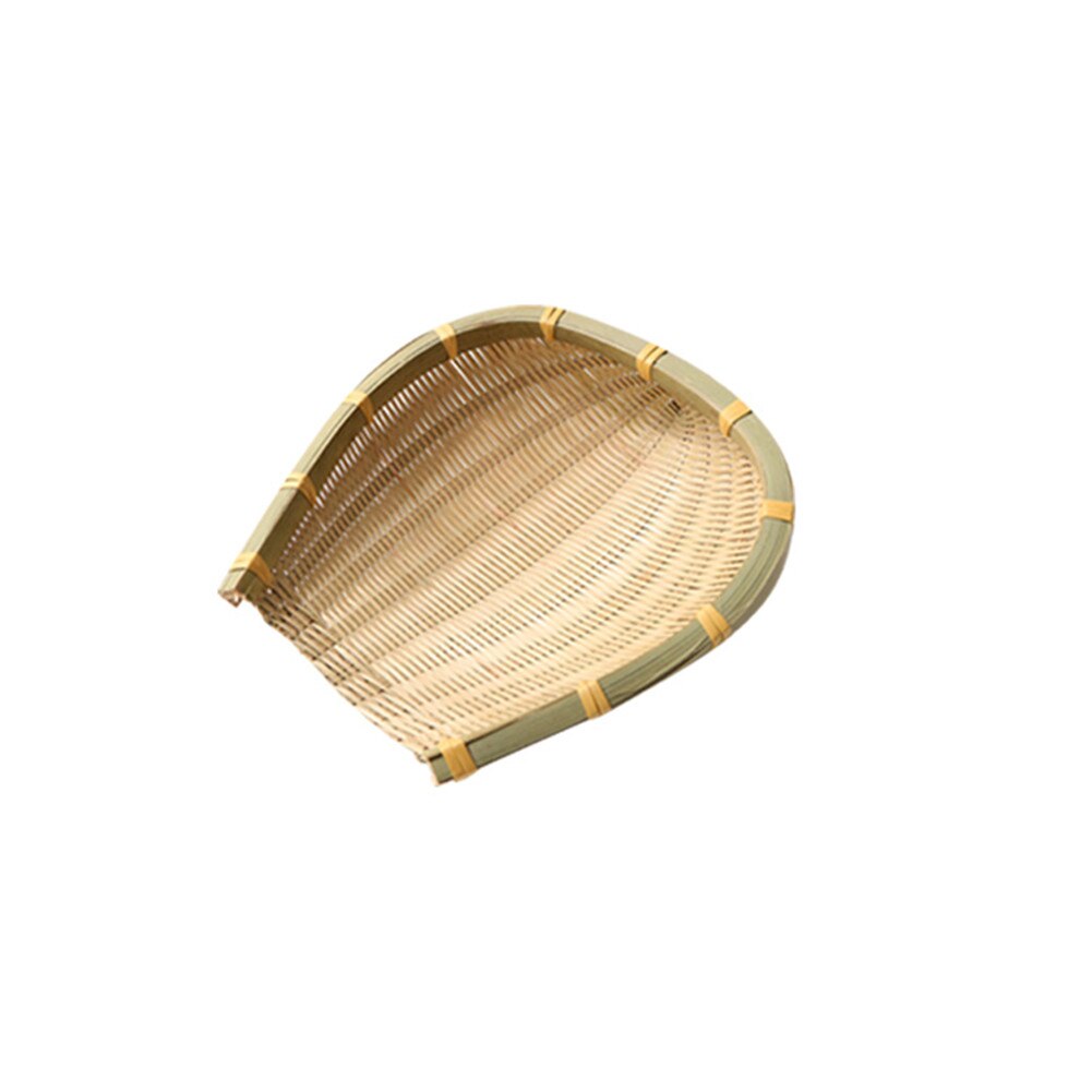 Farmhouse bamboo weaving basket Open bamboo sieve handwoven drying bamboo basket fruit and vegetable storage newcomer: 20x8cm