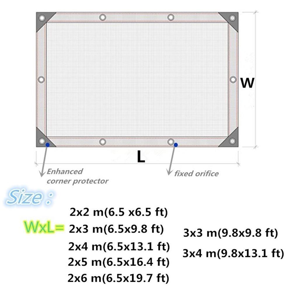 PE Durable Shelter Awning Camping Canopy Tent Camp Waterproof Practical Sun Shade Screen Portable