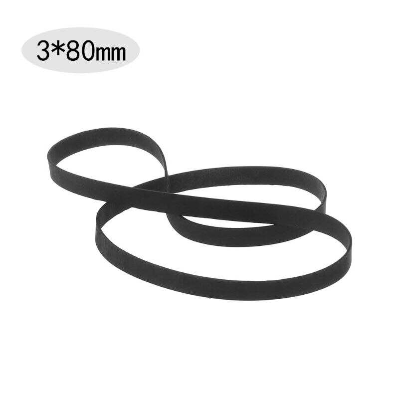 45-120MM Universal Assorted Common Flat Rubber Belt Mix Cassette Tape Machine Belt Pulley Drive Belt for Recorders Walkman 16FB: 3x80mm