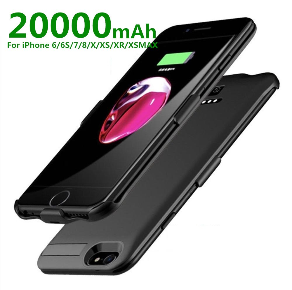 Hot 20000mah banca di potere Per il iPhone 6 6S 7 8 X XS cassa di Batteria Caso del Caricatore Per il iPhone xs max xr x Banca di Potere Caso di Ricarica