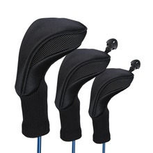 3 stks/set Golf Hoofd Covers Driver 1/3/5 Fairway Woods Headcovers Lange Nek Hoofd Covers Voor Golf clubs Accessoires