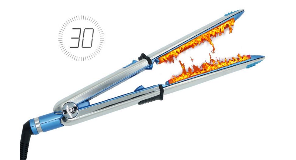 Max 750F Pro titanium floating plate flat iron hair straightener fast electric straightening LCD digital 100-240v