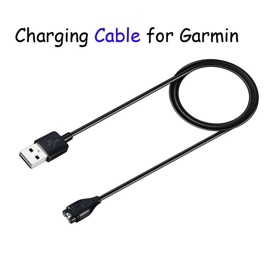 Bærbart opladningskabel til garmin fenix 6 6x 5 5s 5x plus vivoactive 4 vivomove 3 forerunner 945 ladekabel pad stand oplader: Kun kabel 1m