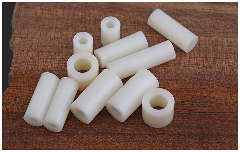 Isolierung spalte, kunststoff Pad, gerade-durch-spalte Nylon hülse ABS dichtung, runde-See Post Abstandshalter, M3M4M5 100Stck
