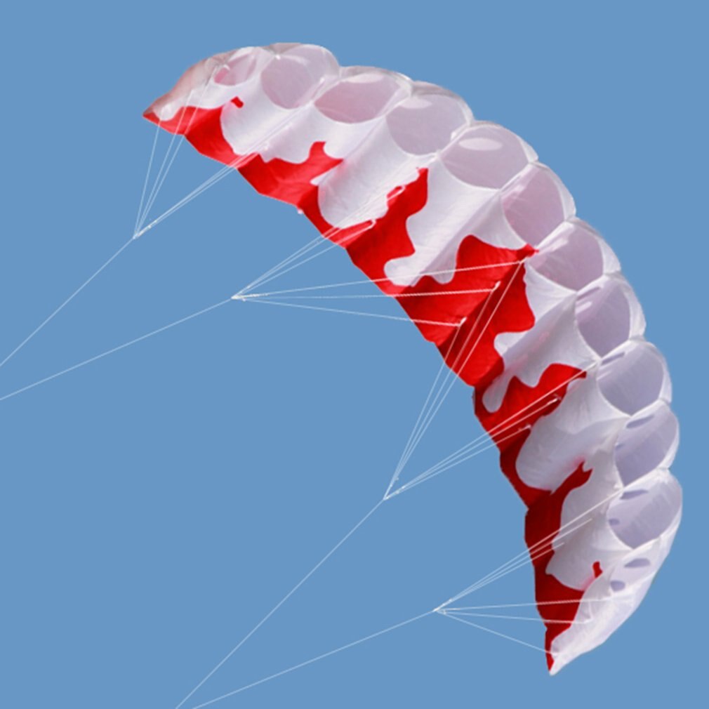 2m Flame Dual Line Stunt Parachute Soft Parafoil Sail Surfing Kite Sport Kite Huge Large Outdoor Activity Beach FlyinFlying Kite