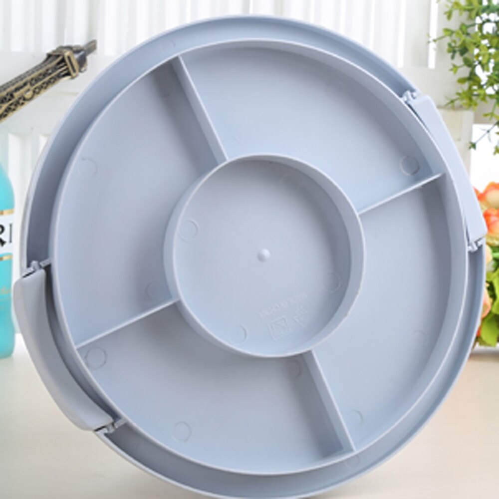 Contenedor portátil de plástico para pastel redondo, caja de contenedor para postres y magdalenas, servidor de almacenamiento, herramienta para cocina con bandeja de 26x22x12,5 cm
