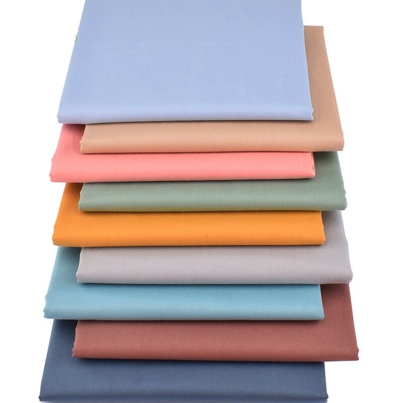 100% cotton fabric of pure color fabric sewing quilting fabric materials DIY manual 10 piece of sales