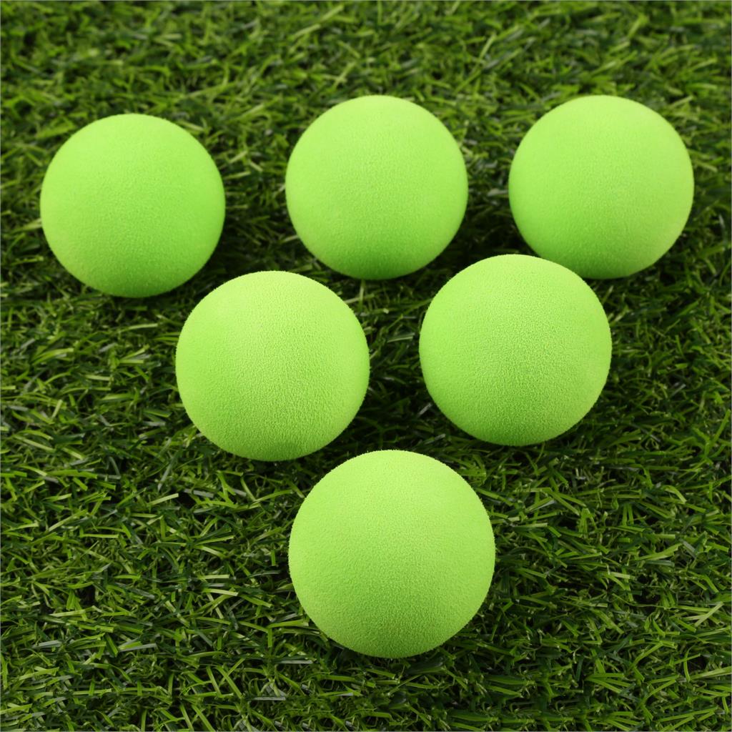 10 st / parti eva skum golfbollar mjuka svampbollar för utomhus golf swing träningsbollar för golf / tennis träning solida 7 färger