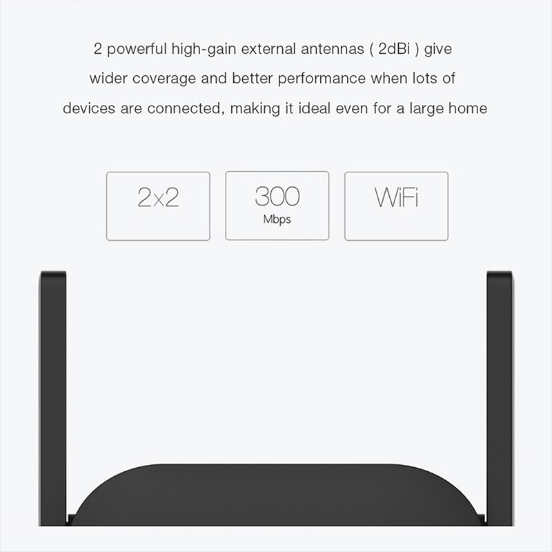 Xiaomi Norma Mijia WiFi Ripetitore Pro 300M Mi Amplificatore di banda di Rete Expander Router di Alimentazione Extender Roteador 2 Antenna per Router wi-fi