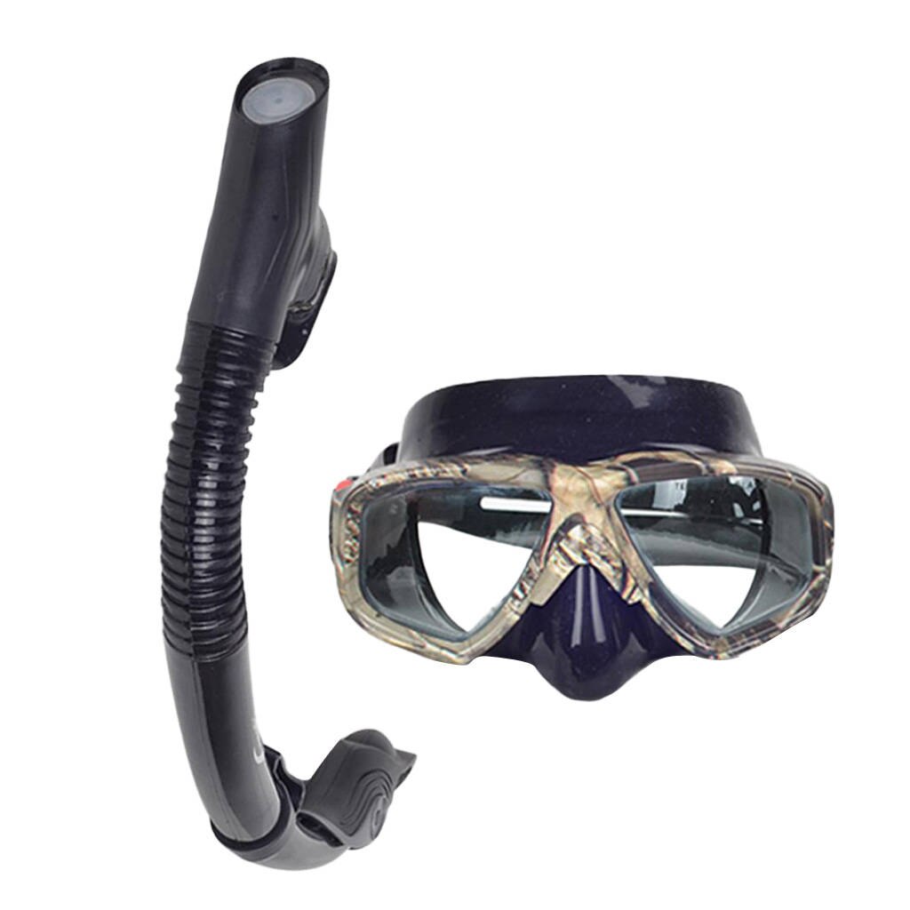 MagiDeal Dry Snorkel Scuba Diving Mask Set Diver Gear Goggles Breath Tube Underwater Sports Accessories