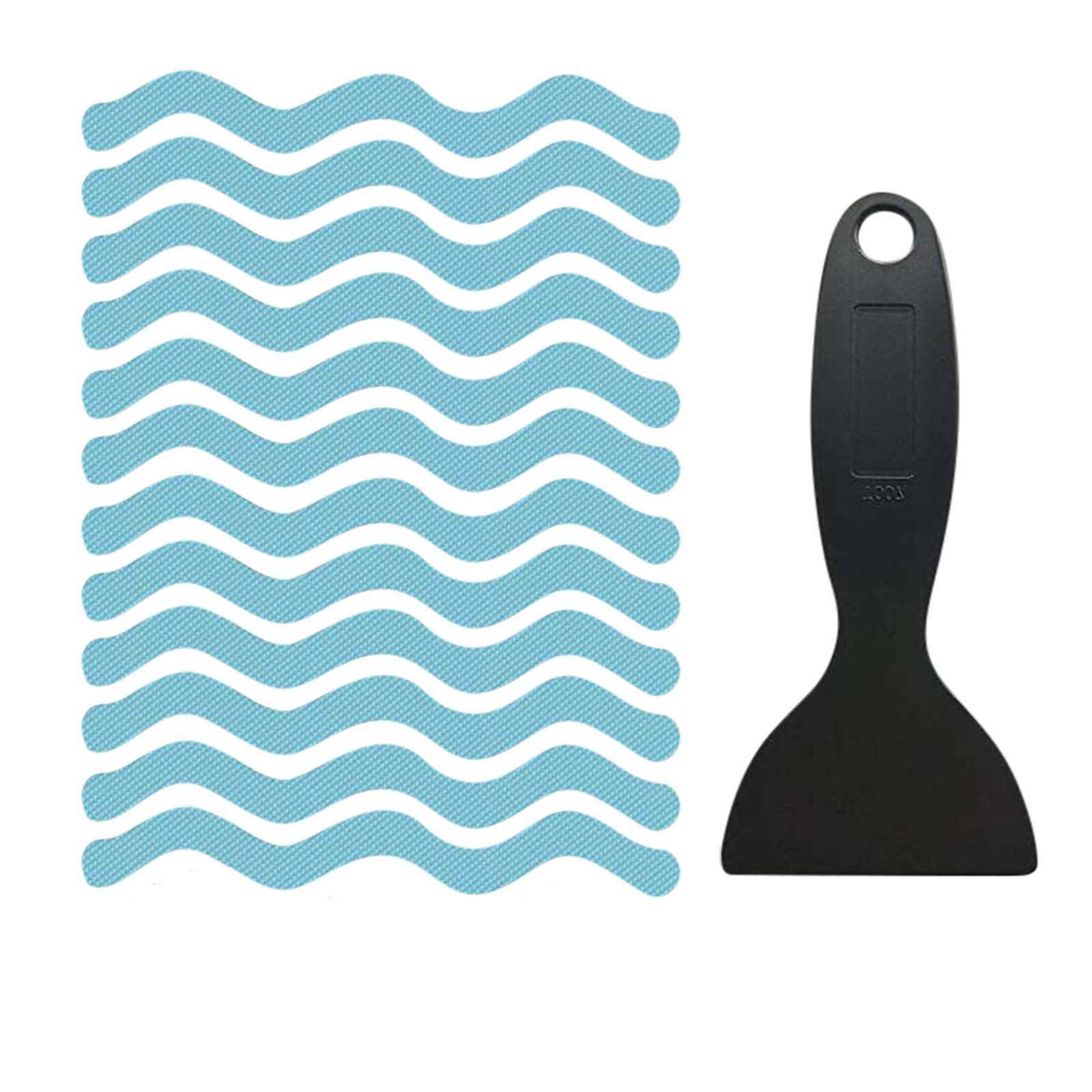 12 pcs banheira adesivos de banho antiderrapante adesivos de banho banheira de segurança chuveiro adesivos adesivos adesivos adesivos de banho de banheiro adesivo tapis de bain alfombra: Blue 12PCS