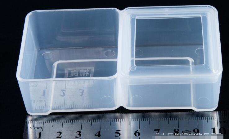 Reptil Gecko Eidechse Tarantel Schildkröte transparent Stapelbar Züchter Kasten Transport Kasten Winterschlaf Kasten ungiftig robust Langlebig: 2 Slot Schüssel Weiß