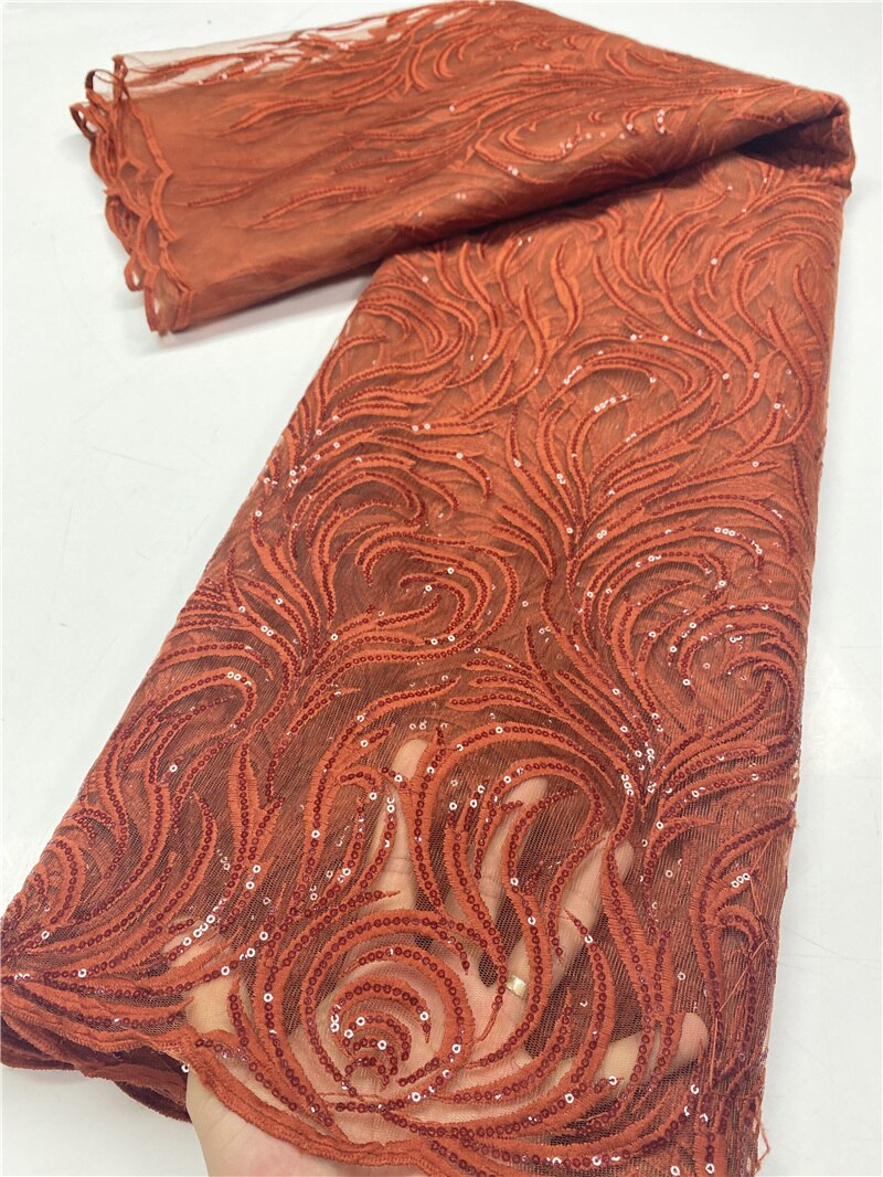 White French Tulle Lace Fabric Lace African Lace Fabric With Sequins Nigerian Lace Fabrics Sewing YA3698B-1