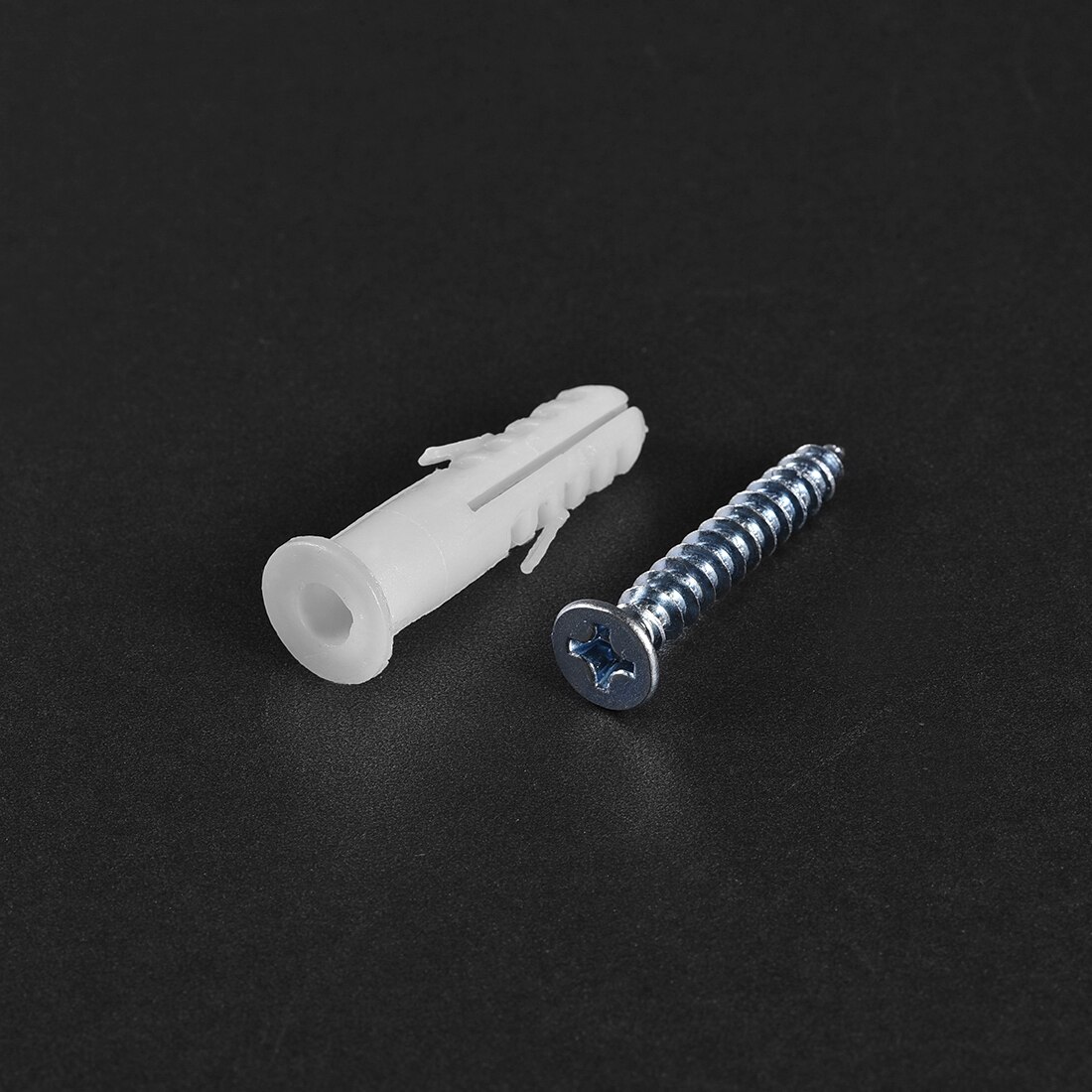 Uxcell 50 Pcs Flexibele 10 Mm X 40 Mm Plastic Expansie Pijp Kolom Beton Anker Stekker Frame Bevestigingen Buis met Schroeven Wit