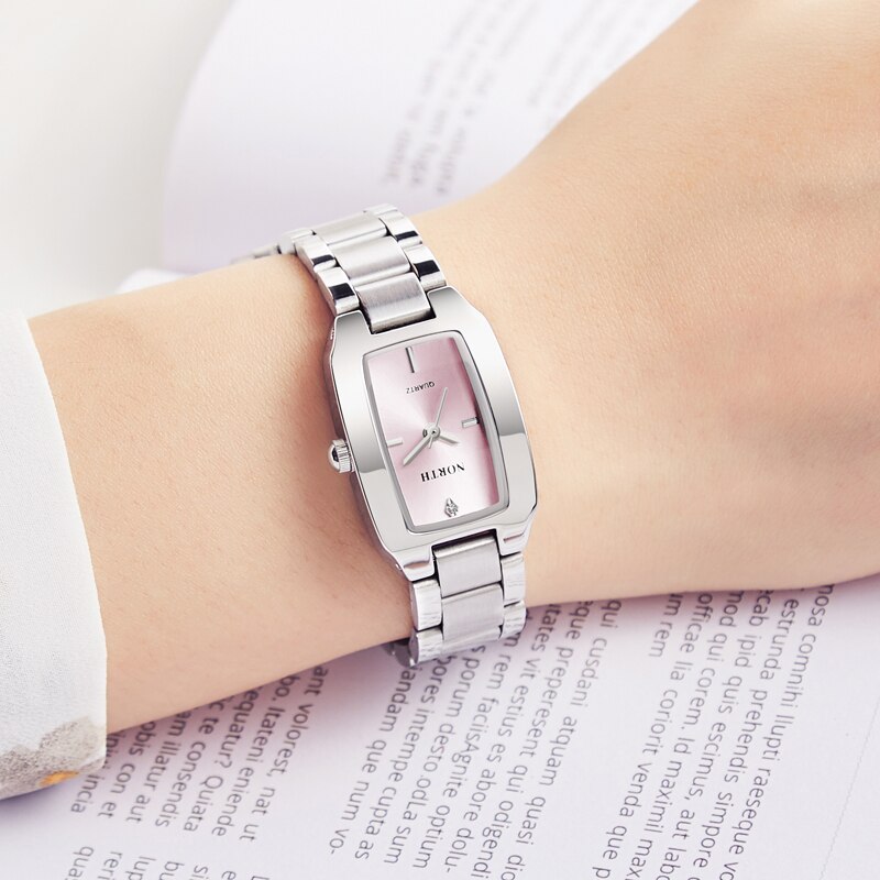 Luxuy Brand NORTH Watches Women Casual Steel Strap Quartz Watch Women Waterproof Bracelet Watches Lady Reloj Mujer