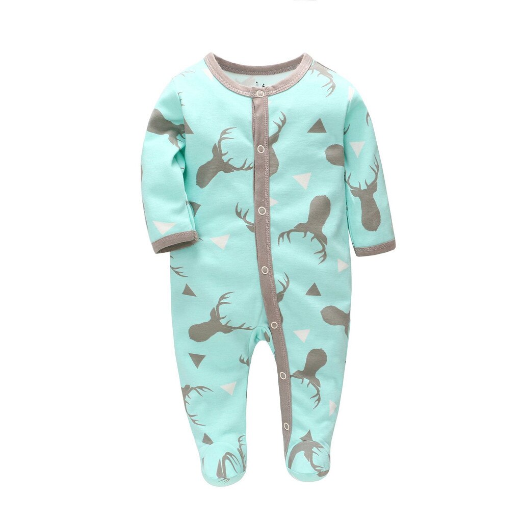 Pasgeboren Baby Jumpsuit Kleding Baby Meisjes Jongens Met Lange Mouwen Cartoon Dier Romper Jumpsuit Outfits Playsuit Winter Leuke #903: BU / 6m