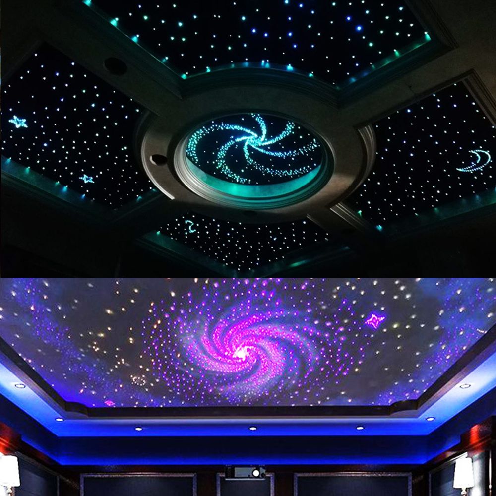 Câble à fibre optique en plastique PMMA, 50m x 0.75mm/1.0mm, lueur d'extrémité, lumière LED claire, bricolage