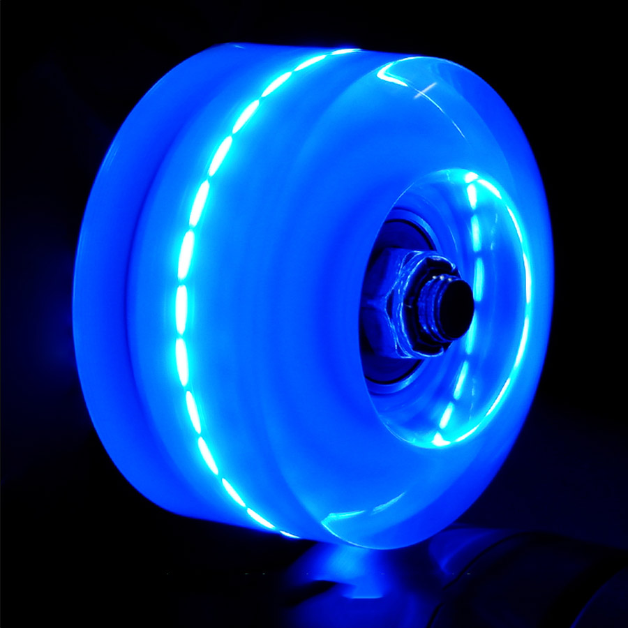Ruedas de patín con iluminación LED , con 608 rodamientos, neumáticos de patinaje Quad de 58mm, 82a, para interiores y exteriores, de doble línea