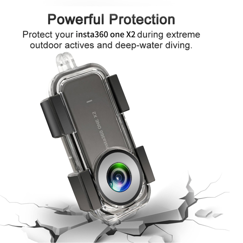 TUYU-funda impermeable para Insta360 ONE X2, caja de protección subacuática, carcasa de buceo para accesorios de cámara panorámica, 30M, 360