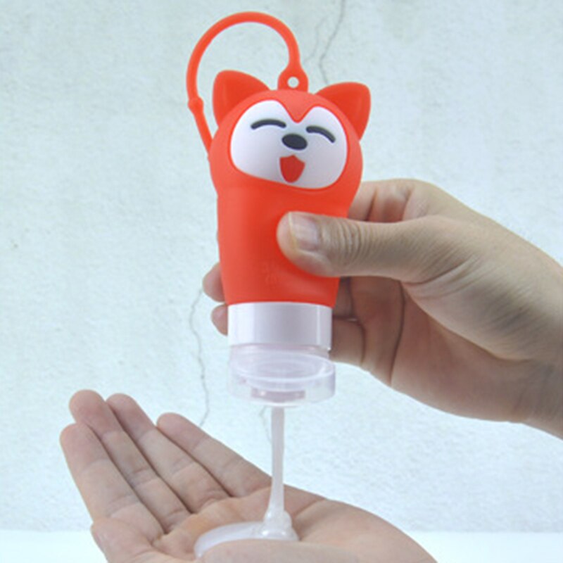 1 tegneserie dispenser flaske rejse silikone flaske shampoo flaske shower gel lille lotion kosmetisk flaske