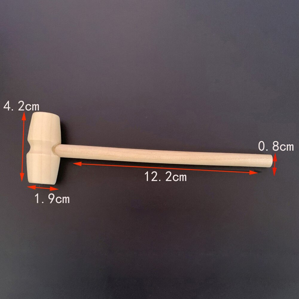 20pcs Solid Wood Mini Hammers Hitting Hammer Toys Educational Toy (Oval)