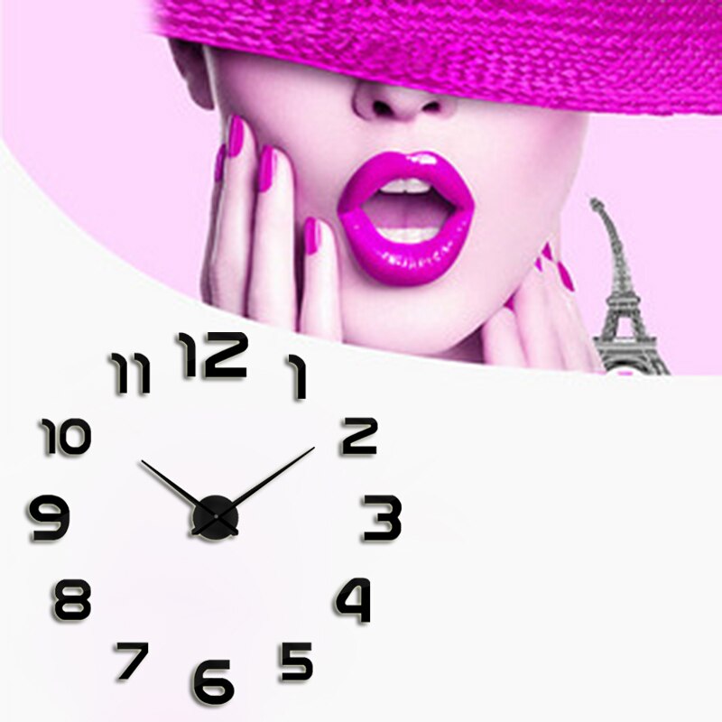 muhsein wall clock large decorative digital wall clock home decoration diy clock living room 3D mural stickers