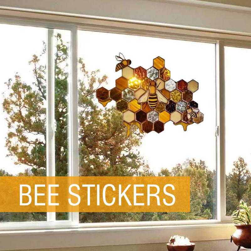 Spring Bee Wall Stickers Banner Garden Banner Bee Party Supplies Beehive Living Room Window Stickers Room Home Decoration