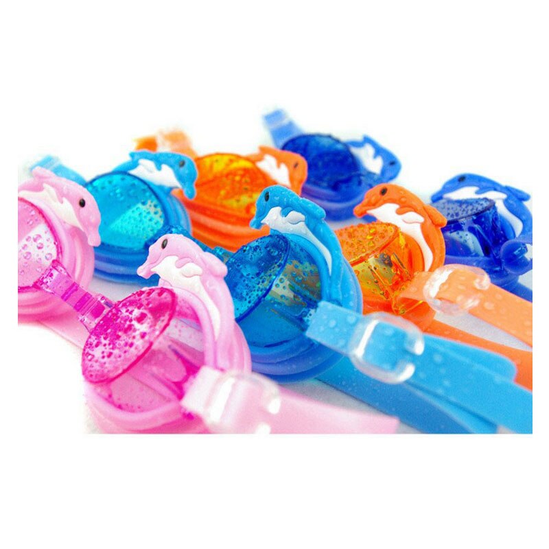 Gafas de natación antiniebla para niños, lentes impermeables con de delfín, de silicona y dibujos animados