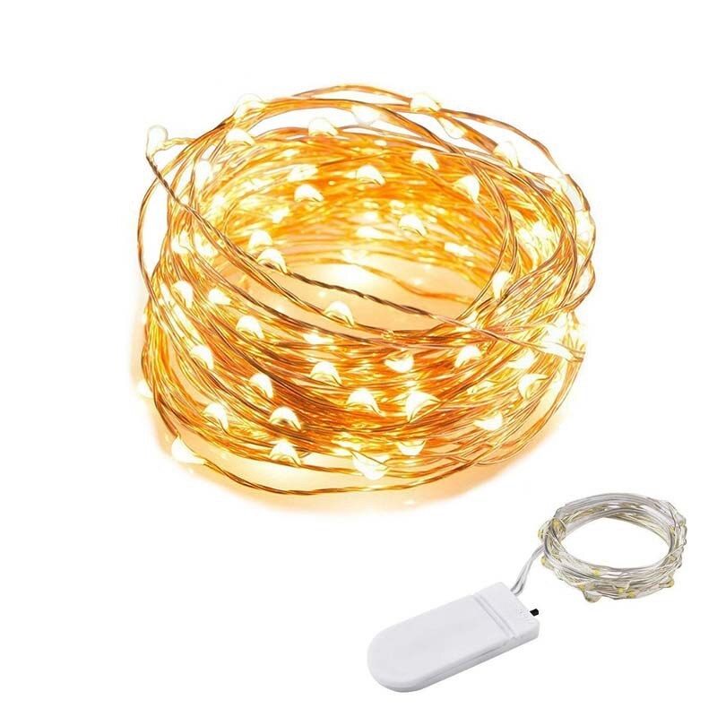 Warm White Led Fairy Lights Copper Wire Led String Lights Battery Powered Fairy Lights Year Christmas Garland Decorations