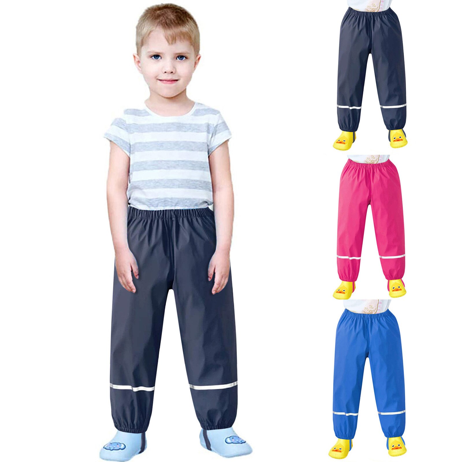 Monos impermeables y transpirables para bebés y niños, peto para la lluvia, pantalones de barro