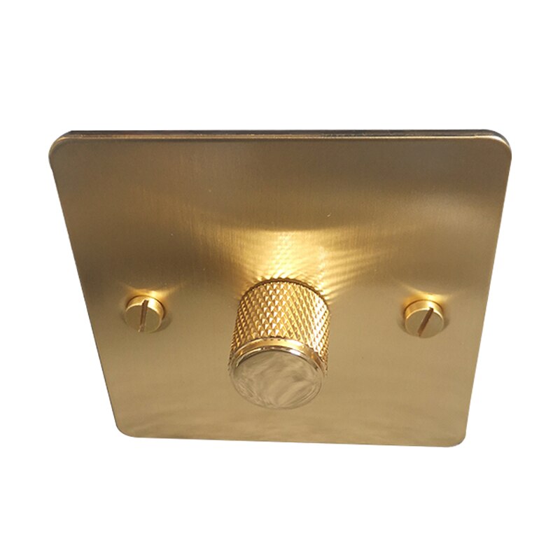Wallpad simple LED gradateur interrupteur 1Gang électrique lumière luminosité régulateur Antique laiton norme ue avec griffes: GOLDEN-A