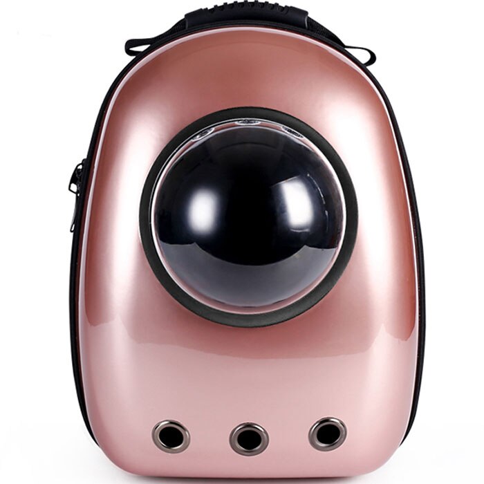 Outdoor Astronaut Bubble Portable Window Cat Travel Bag Breathable Space Capsule Carrier Pet Backpack For Cat Dog: Rose Gold