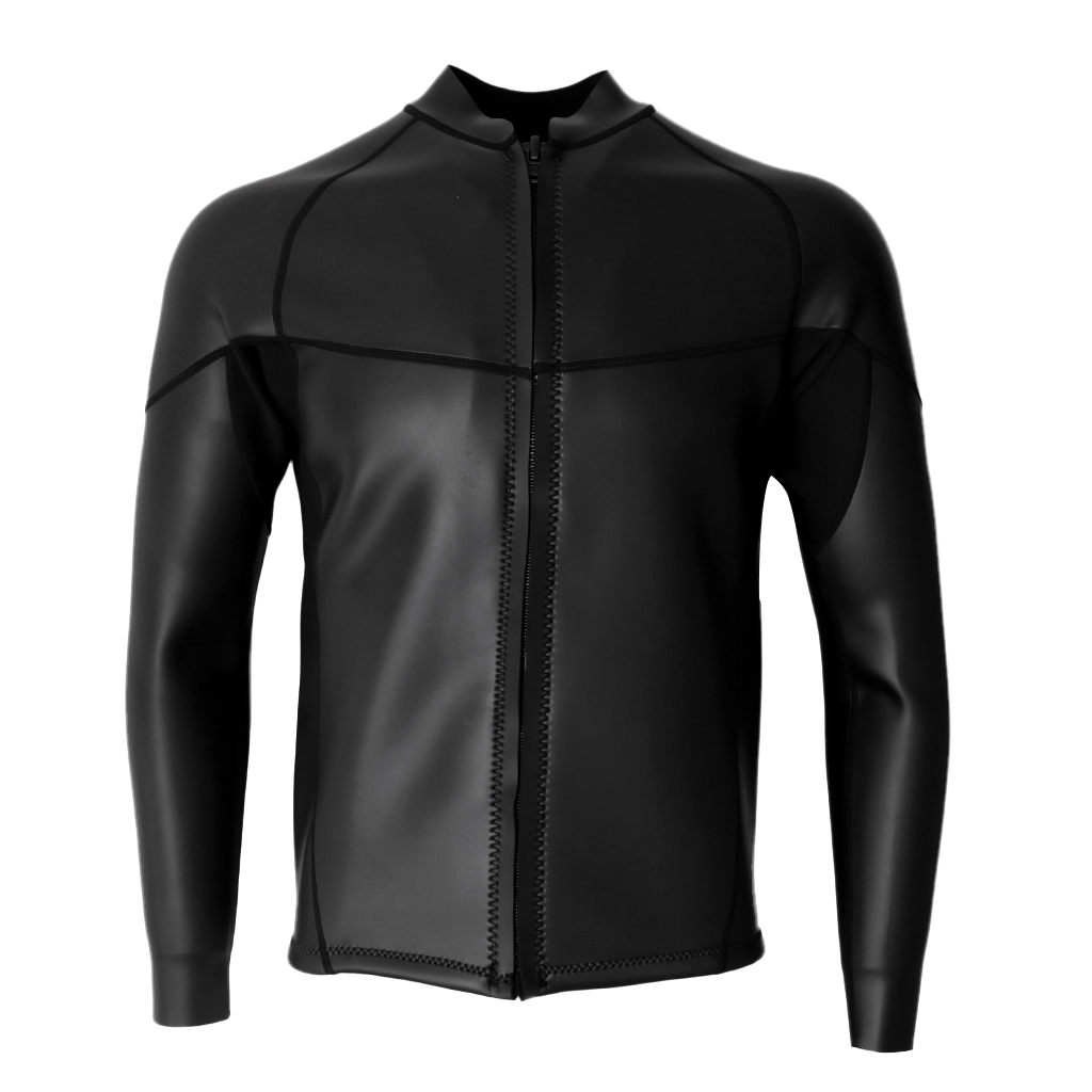 90%  neopren  + 10%  nylon voksne menn s 2mm neopren våtdrakt jakke topp lange ermer dykkerdrakter super stretch s/m/l/xl/xxl/xxxl: Xl