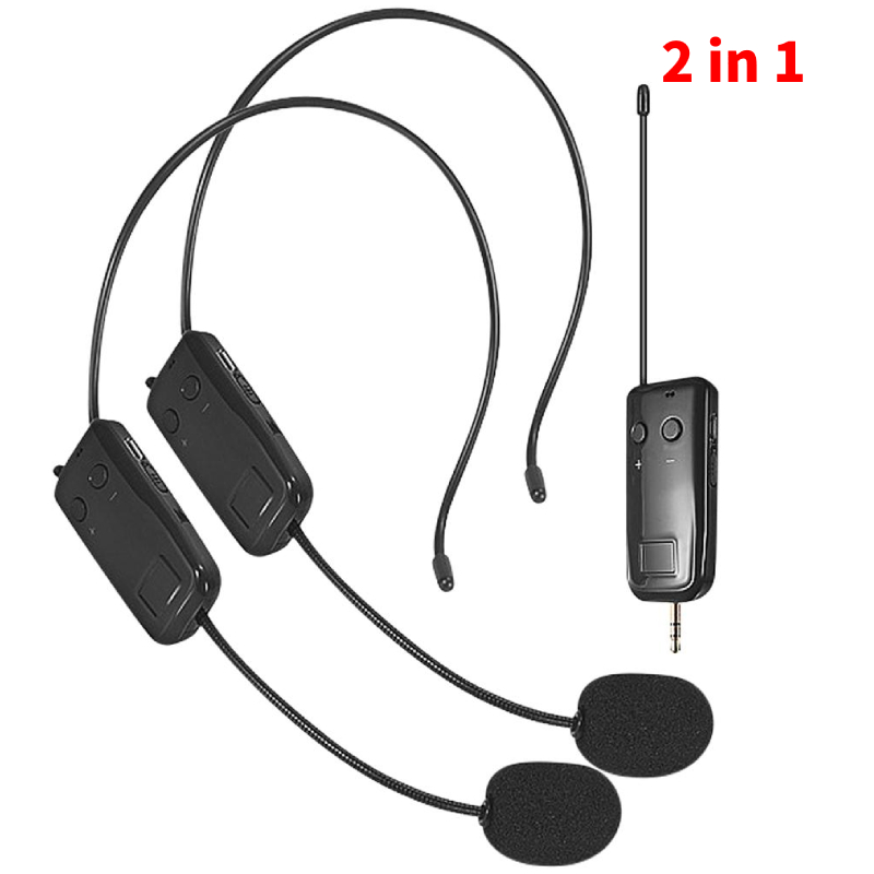 Microfone lapela sem fio portátil, microfone de cabeça, amplificador, karaoke, discurso, ensino, reunião, fone de ouvido: ROXO
