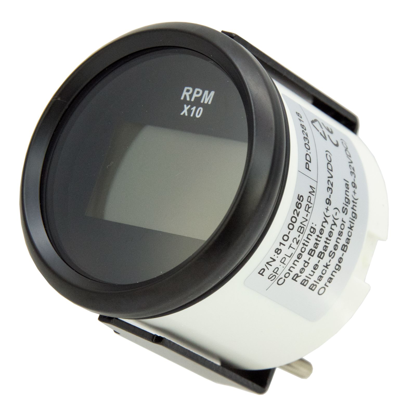 Tachymètre numérique LED pour bateau, horloge, moteur, hors-bord, Marine, camion, voiture, RV, étanche, 0-9990RPM, 52mm