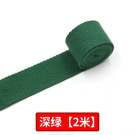 20mm 2 Meter Baumwolle Gurtband Bunte Band Rucksack Gürtel Umreifung NäHenne Gürtel DIY Tasche Zubehör: dunkel Grün