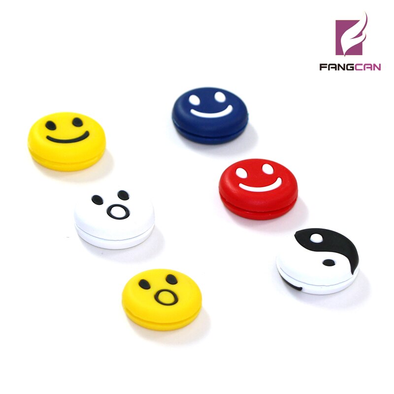 6 Stk/partij Fangcan Silicone Tennis Vibratie Demper Schokabsorptie Leuke Gezichtsuitdrukking Tennis Racket Dampener