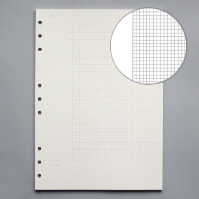 A4 B5 Leaf Notebook Refill Spiral Binder Planner Inner Page Inside Paper Dairy Weekly Monthly Plan To do Line Dot grid 45 sheets: B5 Cornell 9holes