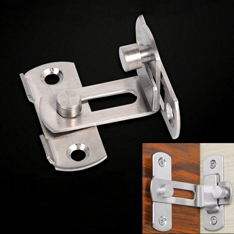 90 Degree Right Angle Door Latch Hasp Bending Latch Barrel Bolt with Screws for Doors Buckle Bolt Sliding Lock 3inch/4inch