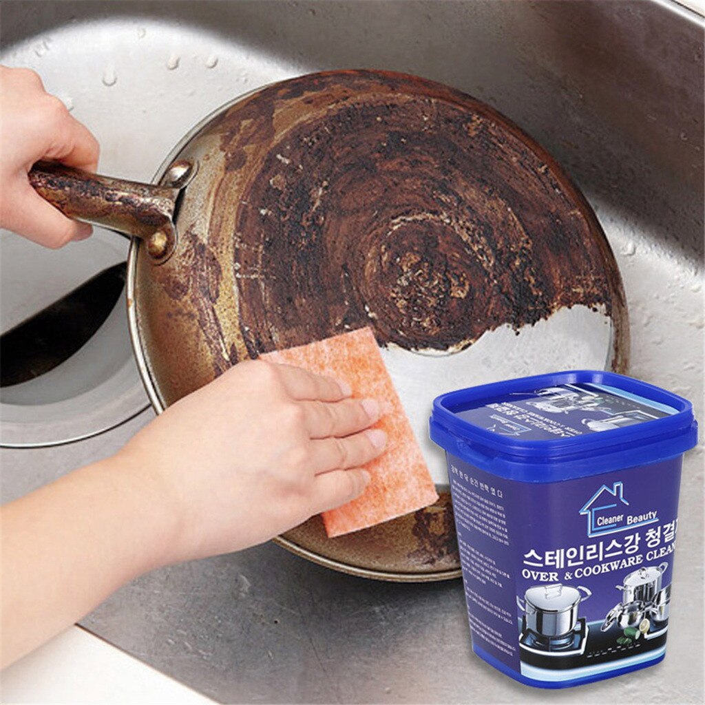 Multi-Purpose Cleaning Paste Steel Cleaner Home Kitchen Rust Stains Cleaning Durable Practical Delicate Convenience