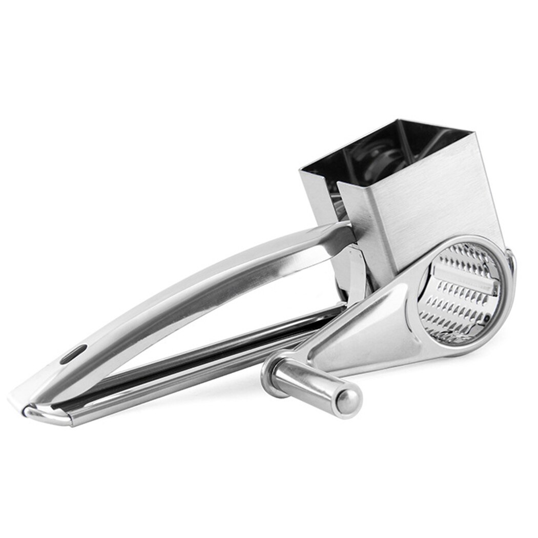 Multi-use Rotary Cheese Grater Stainless Steel Cheese Chocolate Grater With 3 Different Drums Cheese Butter Grater Slicer