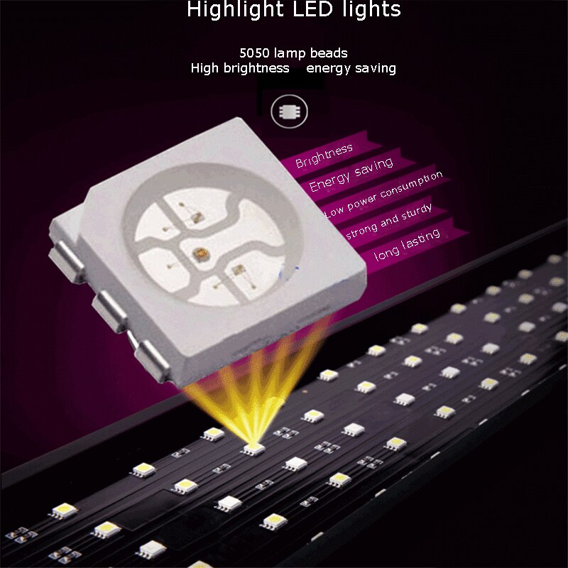 90 Cm Aquarium Led Aquarium Licht Voor Aquarium Verlichting Rgb Afstandsbediening Led Aquarium Verlichting Met Uitschuifbare Braceket