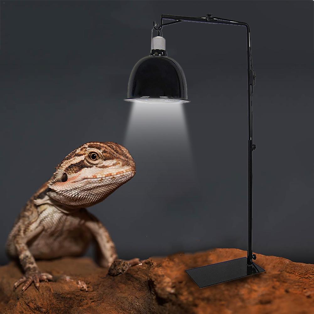 Krybdyr varmelampe holder justerbar teleskopisk metal standerlampe beslag firben skildpadde baggrundslys lampe stander
