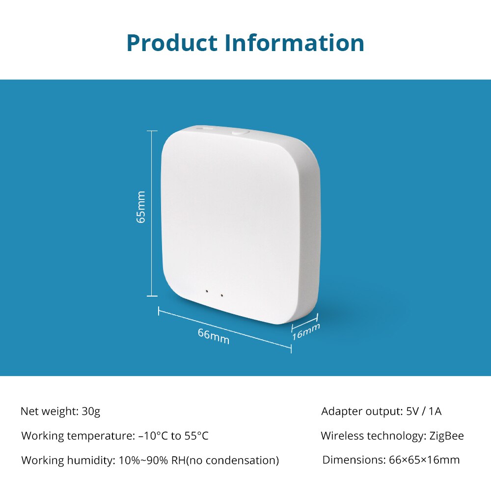 Zemismart tuya zigbee 3.0 hub wifi smart home bridge trådløs fjernkontroll kablet smart life gateway