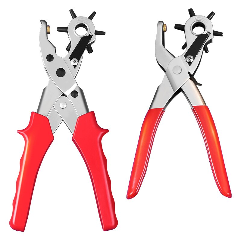 Perforadora de papel de cuero para cinturones, alicates de costura, perforadora de ojal, banda de reloj, herramientas de artesanía de cuero