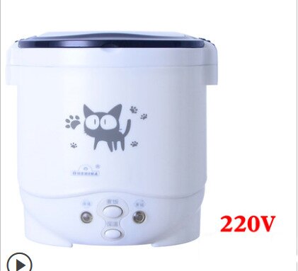 Panela elétrica portátil para arroz, 1l, mini panela de arroz, usado em casa, 220v ou em carro, 12v, caminhão, 24v, multiformas: 220v