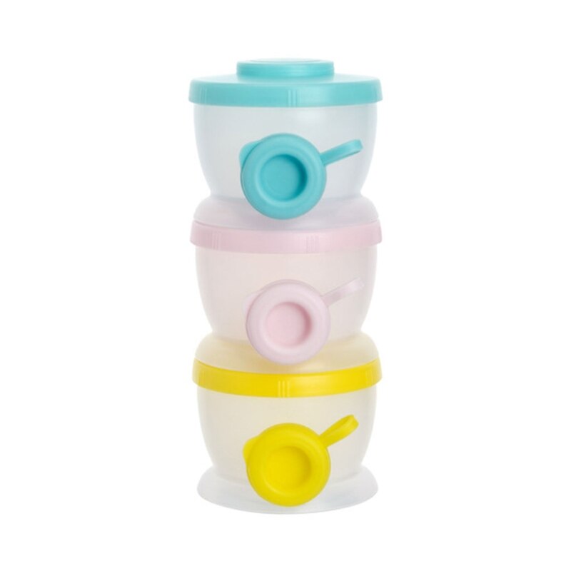 Baby Formula Milk Powder Dispenser Airtight Food Storage 3 Compartment Stackable: A