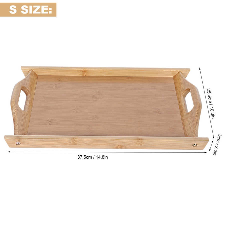 restaurante tray Bamboo Rectangular Tea Tray Coffee Food Drink Serving Table Tray with Handle for Home Party Supplies