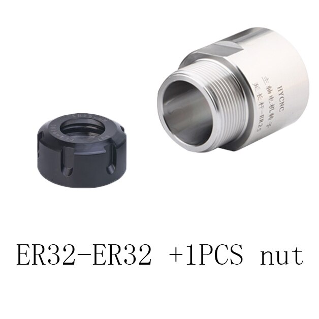 Adapter z gwint wewnętrzny er11 er16 er20 er25 er32 tuleja zaciskowa wrzeciona wirnika silnika silnik wrzeciona maszyny grawerującej tuleja wału: ER32-ER32 with nut