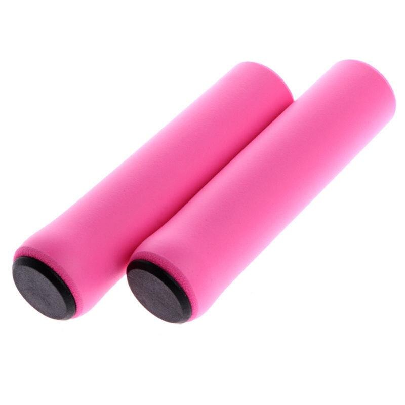 Mtb anti-skrid cykel blødt styr greb cover wrap komfortabel silikone mountainbike styr ærme: Lyserød